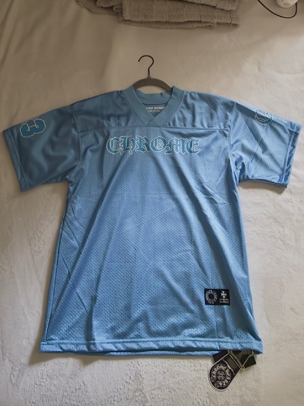 Chrome Hearts Blue Mesh Jersey New With Tags